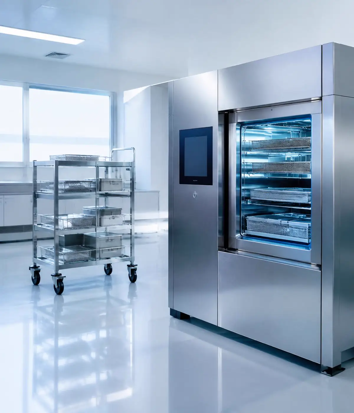 Professional disinfection equipment in a clinical facility